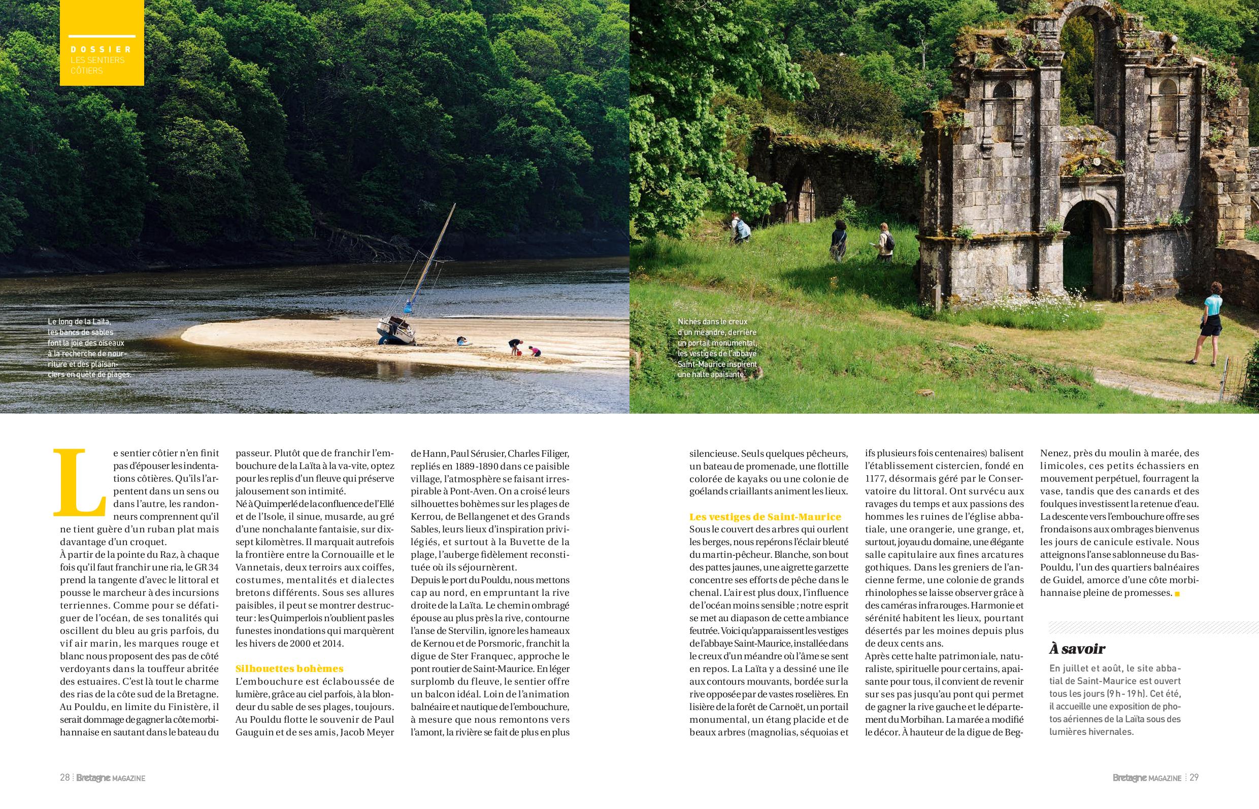 La balade au bord de la Laïta, aperçu de l'article de Bretagne Magazine