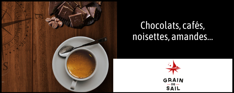 Gagner du chocolat, café, noisettes, amandes Grain de Sail