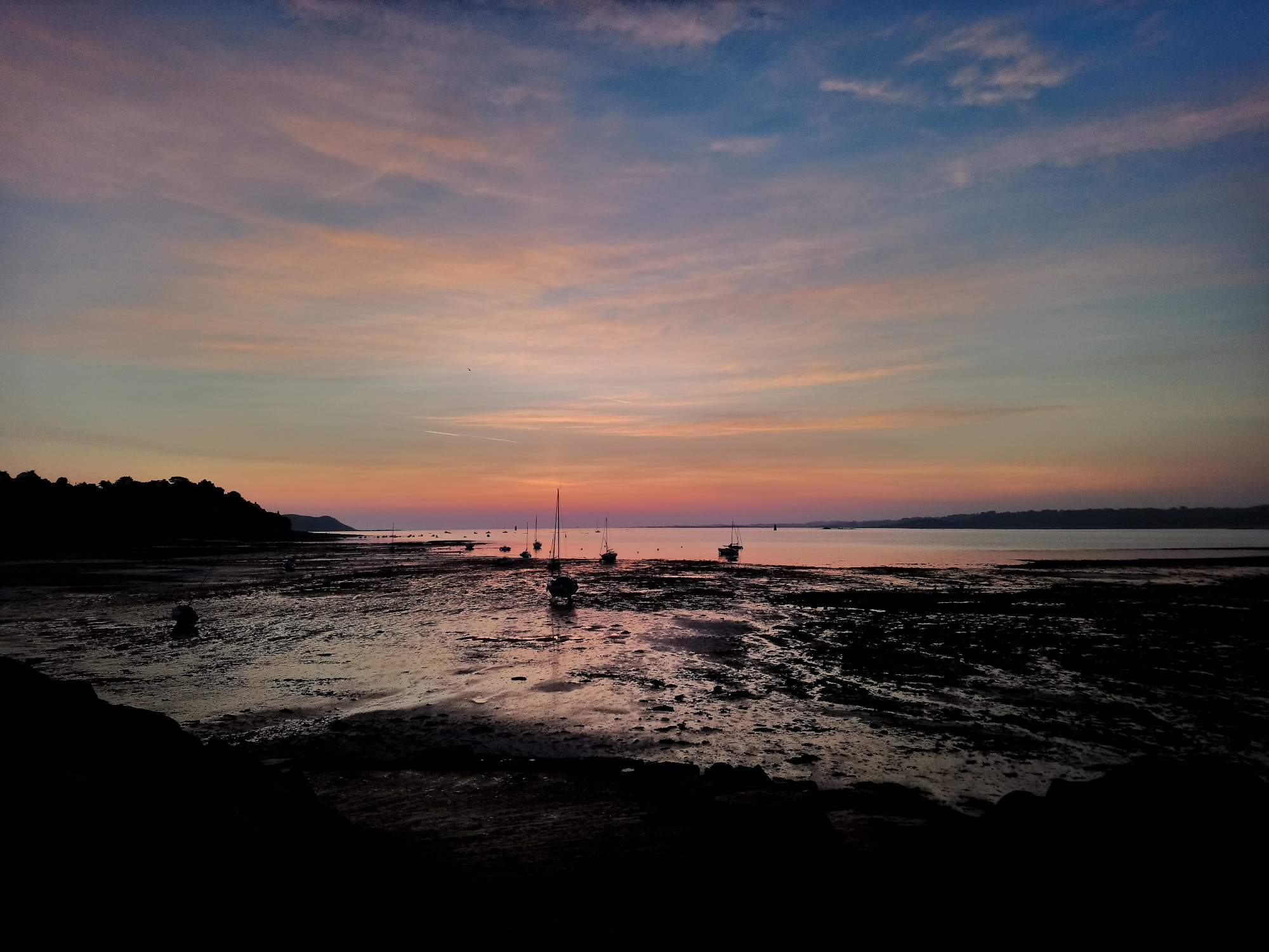 Levée du soleil sur le port de Perros-Guirec