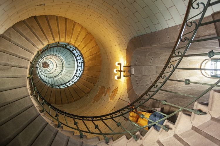 Cage d'escalier du phare d’Eckmühl