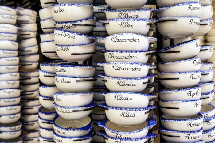 Achat de bols bretons prénom en provenance de la Faïencerie de Pornic