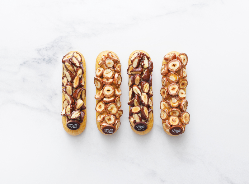 Éclair réalisé par le pâtissier Christophe Adam dans sa boutique "L'éclair de génie"