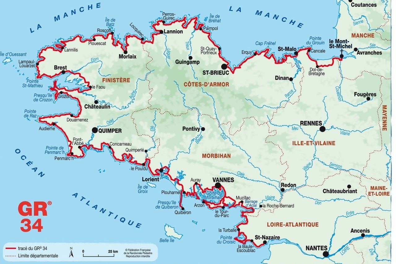 Carte du GR34