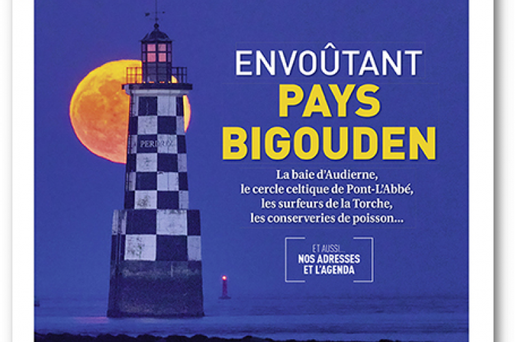 Couverture de Bretagne Magazine numéro 126 Coucher de soleil sur le phare des Perdrix à Loctudy
