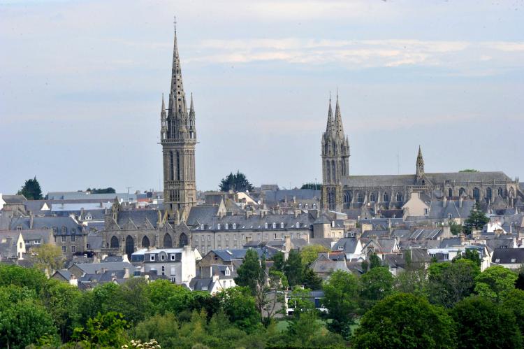 La chapelle du Kreisker et la cathédrale La chapelle du Kreisker et la cathédrale