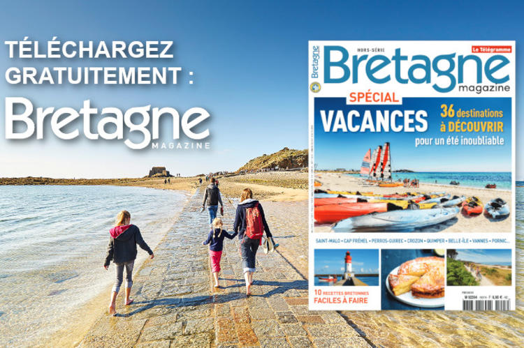 Le guide l'été en Bretagne Couverture de Bretagne Magazine du hors-série vacances