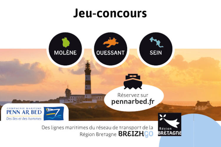 Concours pour tenter de gagner des traversées avec Penn Ar Bed Gagnez 2 traversées pour Ouessant, Molène ou Sein