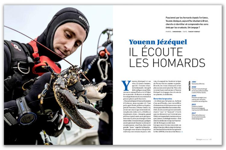 Youenn Jézéquel, il écoute les homards