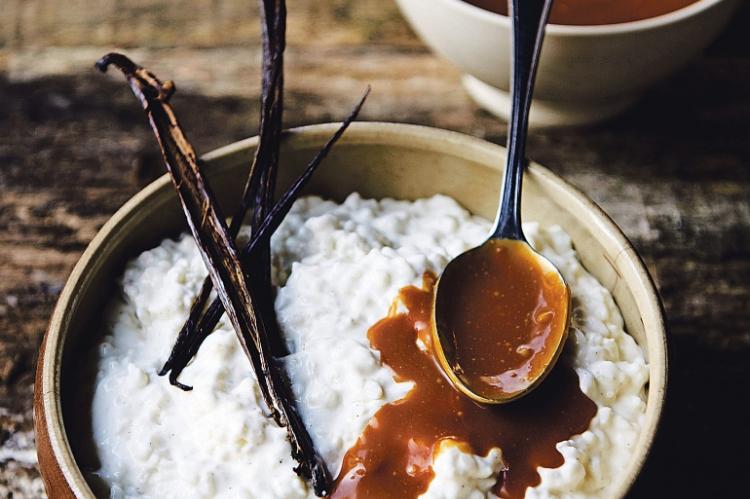 Riz au lait, caramel au beurre salé