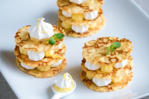 Mille feuilles de Crêpes façon tarte au citron