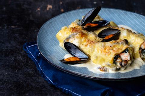 Recette Cannelloni aux fruits de mer, au chèvre frais et aux algues Bretagne Magazine