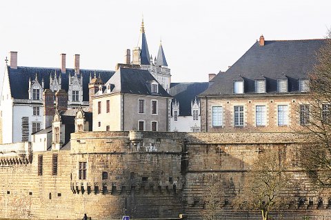 Le château des ducs de Bretagne vu de l’extérieur.