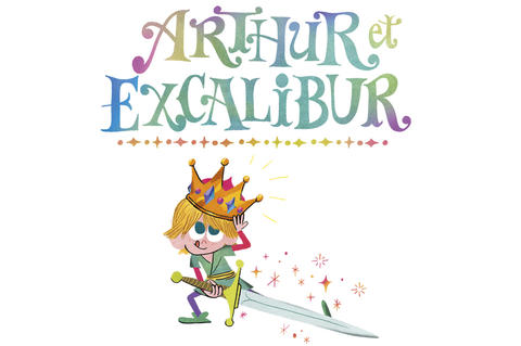 Illustration d'arthur portant l'épée d'excalibur