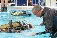 Plongeur en plongée sous-marine dans le Morbihan en Bretagne