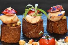 Croustillants de noix de Saint-Jacques et homard